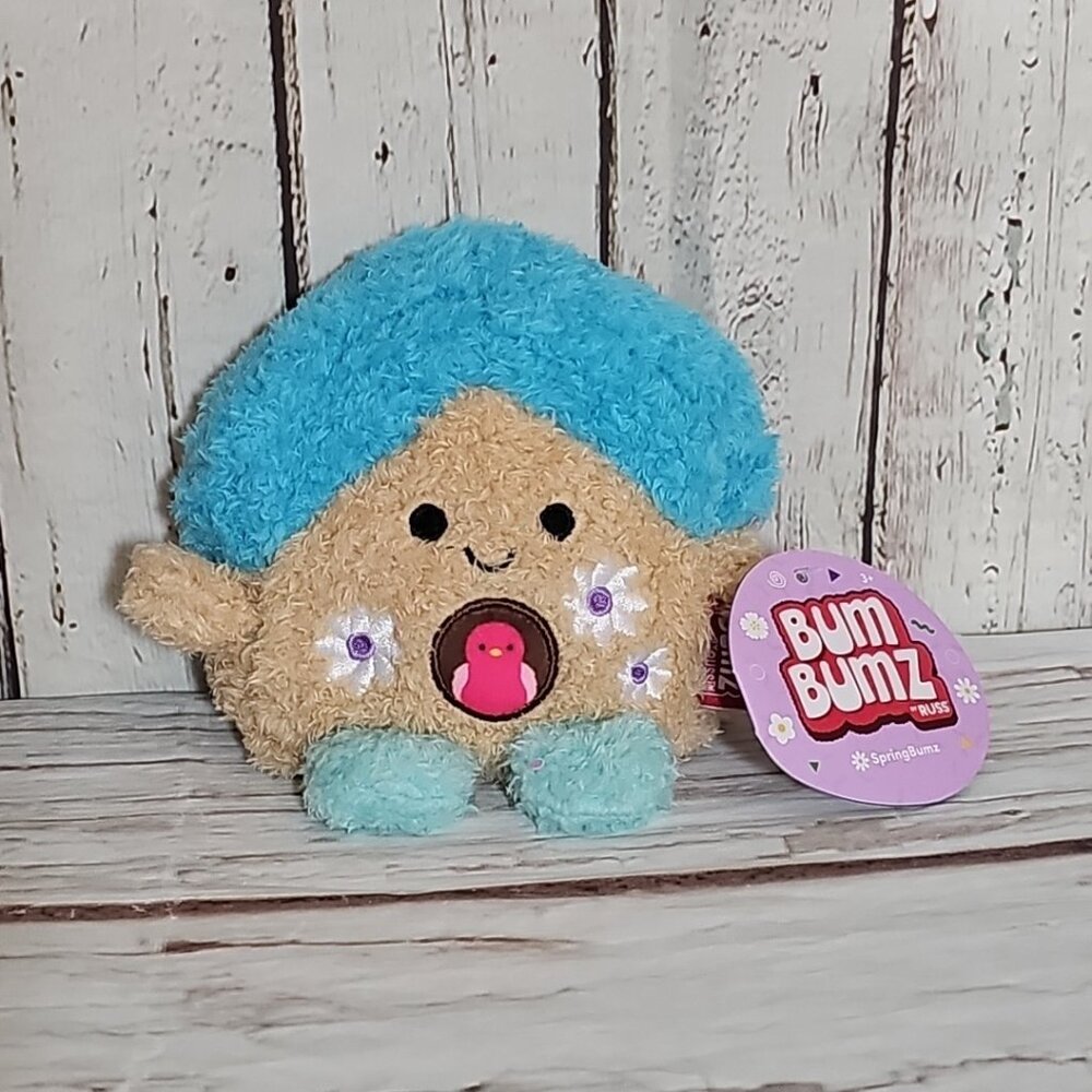Bumbumz Blair SpringBumz Birdhouse 4.5" Plush Toy Spring Bum Bumz Kellytoy New
